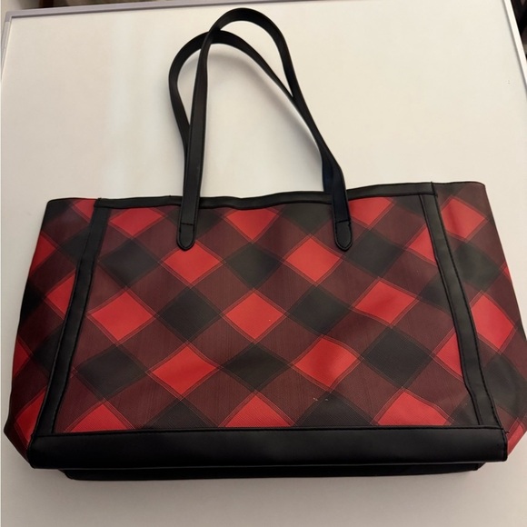NWT Victoria's Secret Checkered Red and Black Tote - Picture 3 of 8